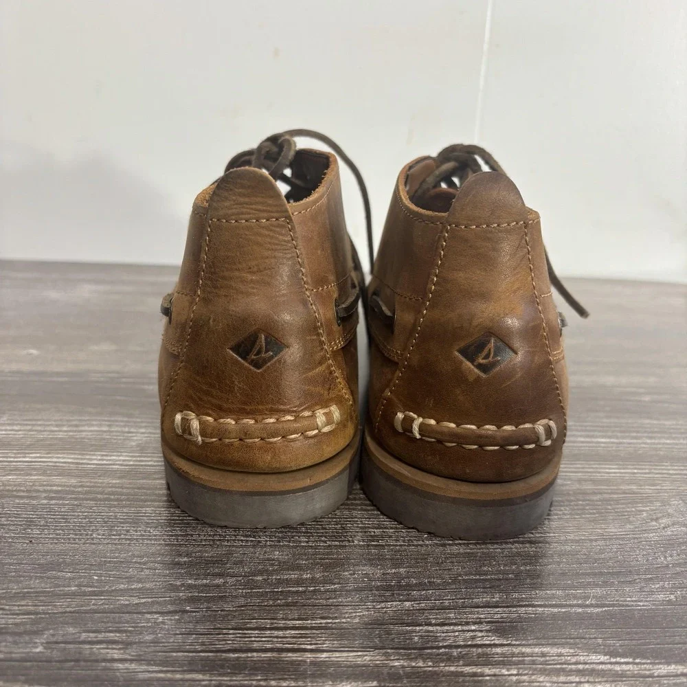 Sperry Chukka Boots Mens Size 10.5 M Brown Leather Top-Sider STS14112 Boat